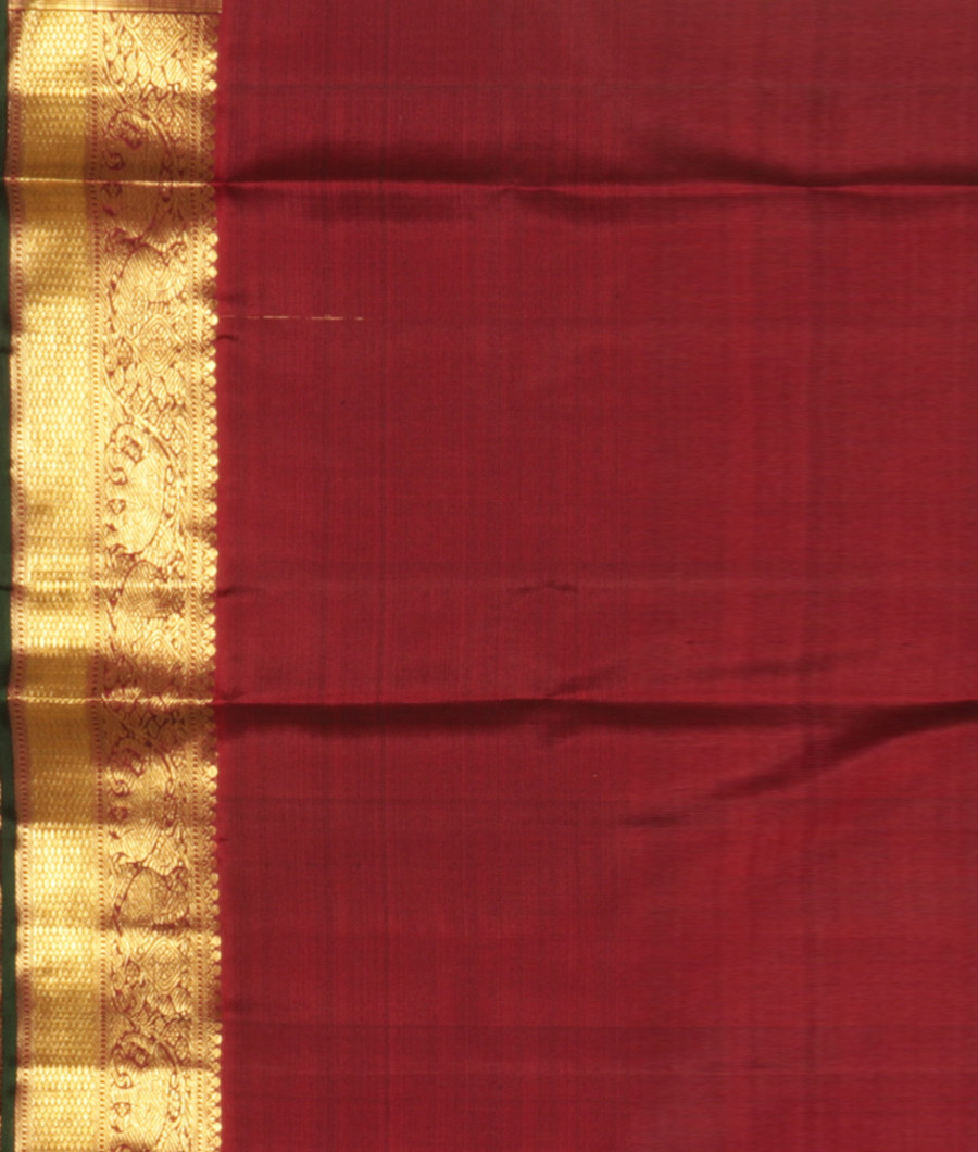 Green Handwoven Kanjivaram Silk Saree T2385263