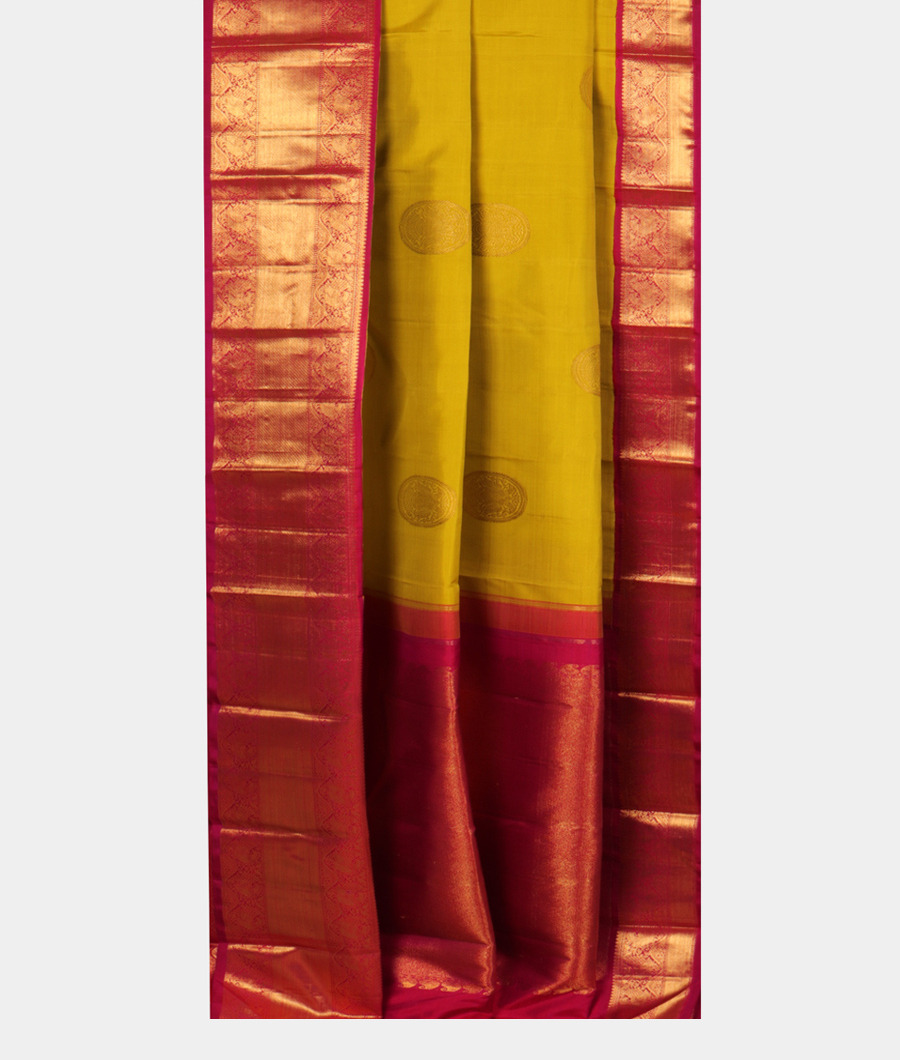 Mehndi Green Handwoven Kanjivaram Silk Saree T2957202