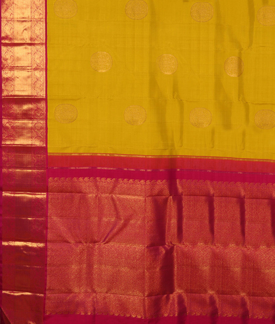 Mehndi Green Handwoven Kanjivaram Silk Saree T2957204