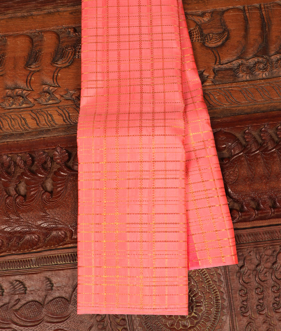 Peach Handwoven Kanjivaram Silk Saree T250692-image