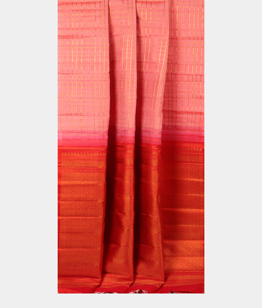 Peach Handwoven Kanjivaram Silk Saree T2506922
