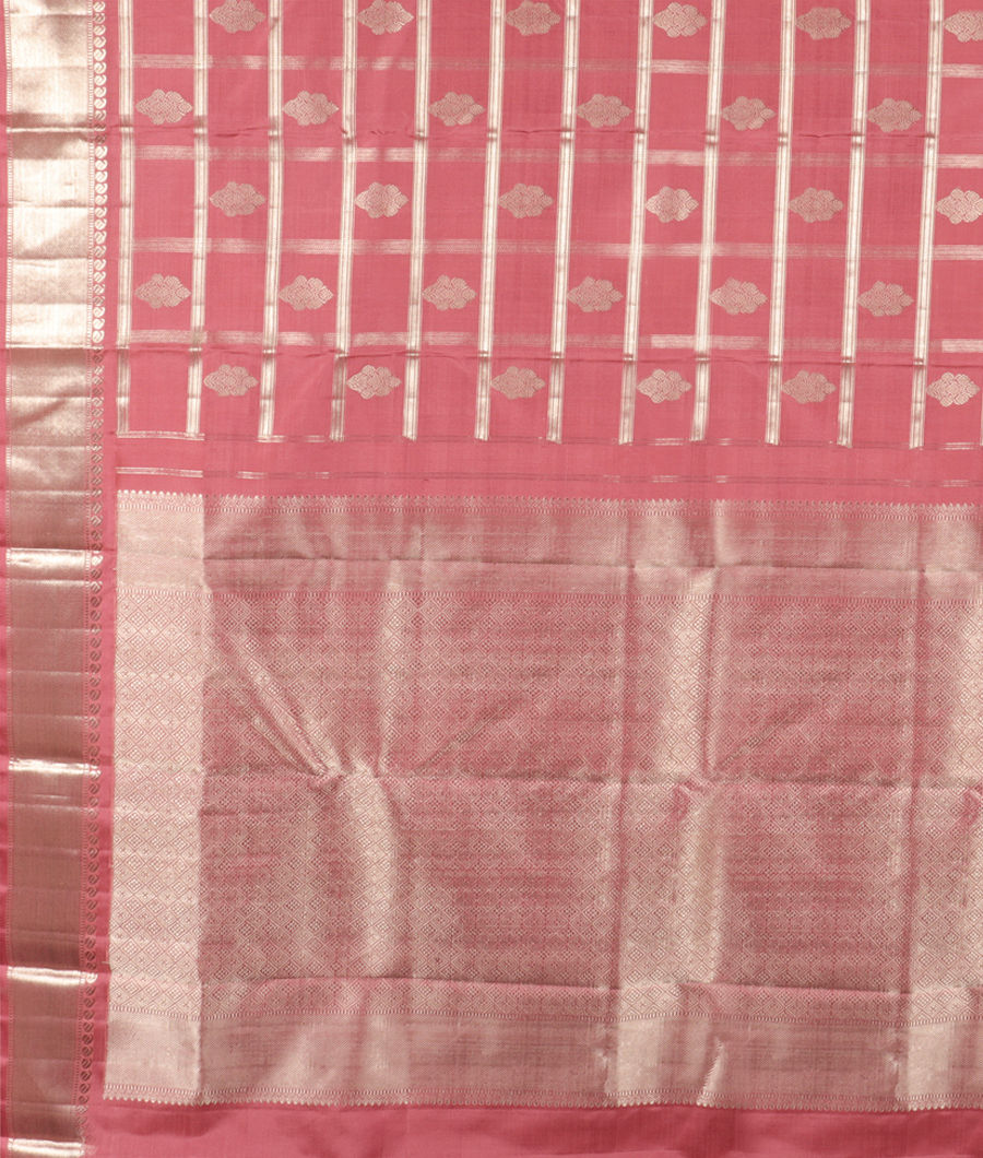 Onion Pink Handwoven Kanjivaram Silk Saree T2723484