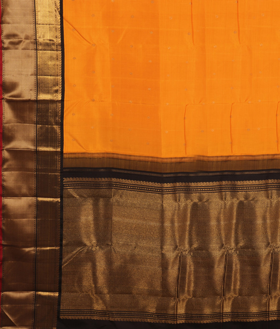 Yellow Handwoven Kanjivaram Silk Saree T2721444