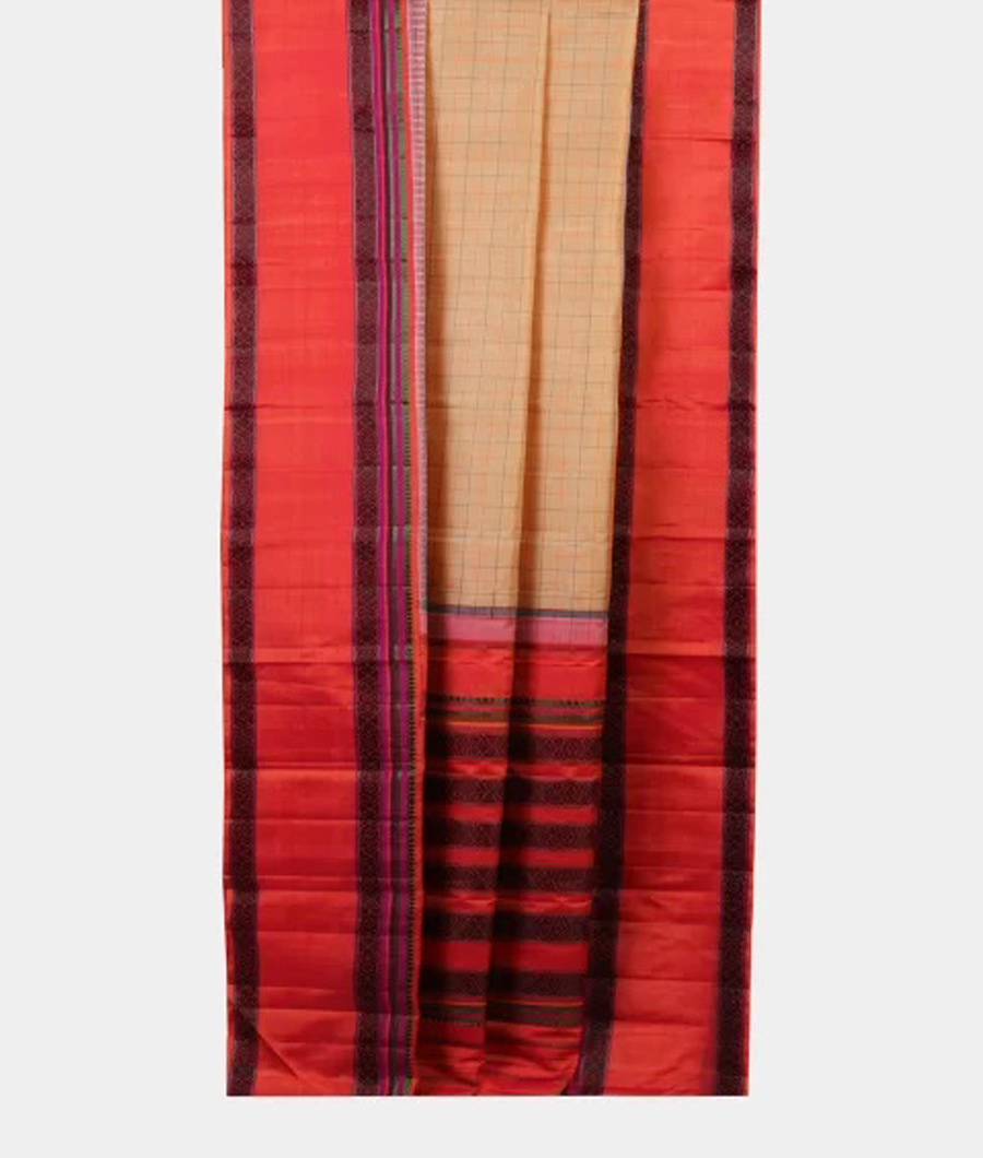 Beige Handwoven Kanjivaram Silk Saree T1967762