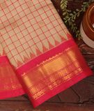 Beige Gadwal Silk Saree T2778921