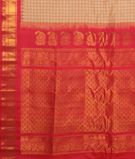 Beige Gadwal Silk Saree T2778924