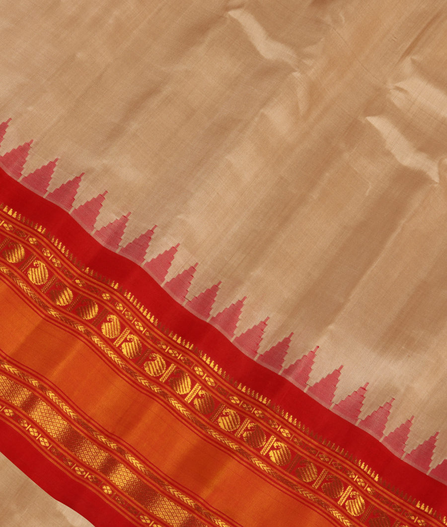 Beige Gadwal Silk Saree T277882-image