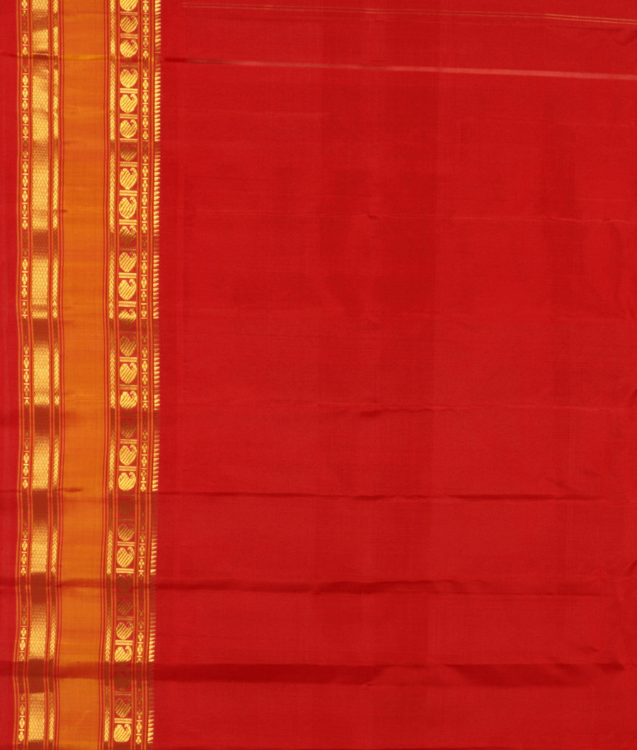 Beige Gadwal Silk Saree T2778823