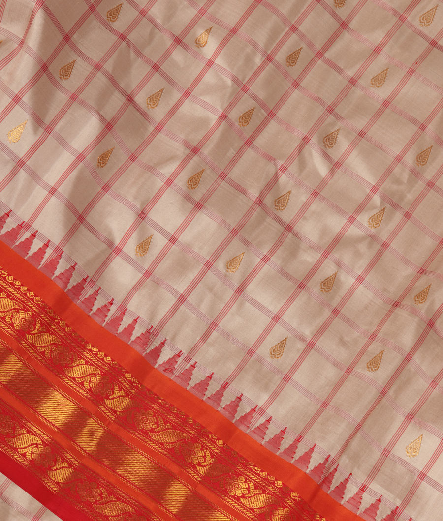 Light Grey Gadwal Silk Saree T277891-image