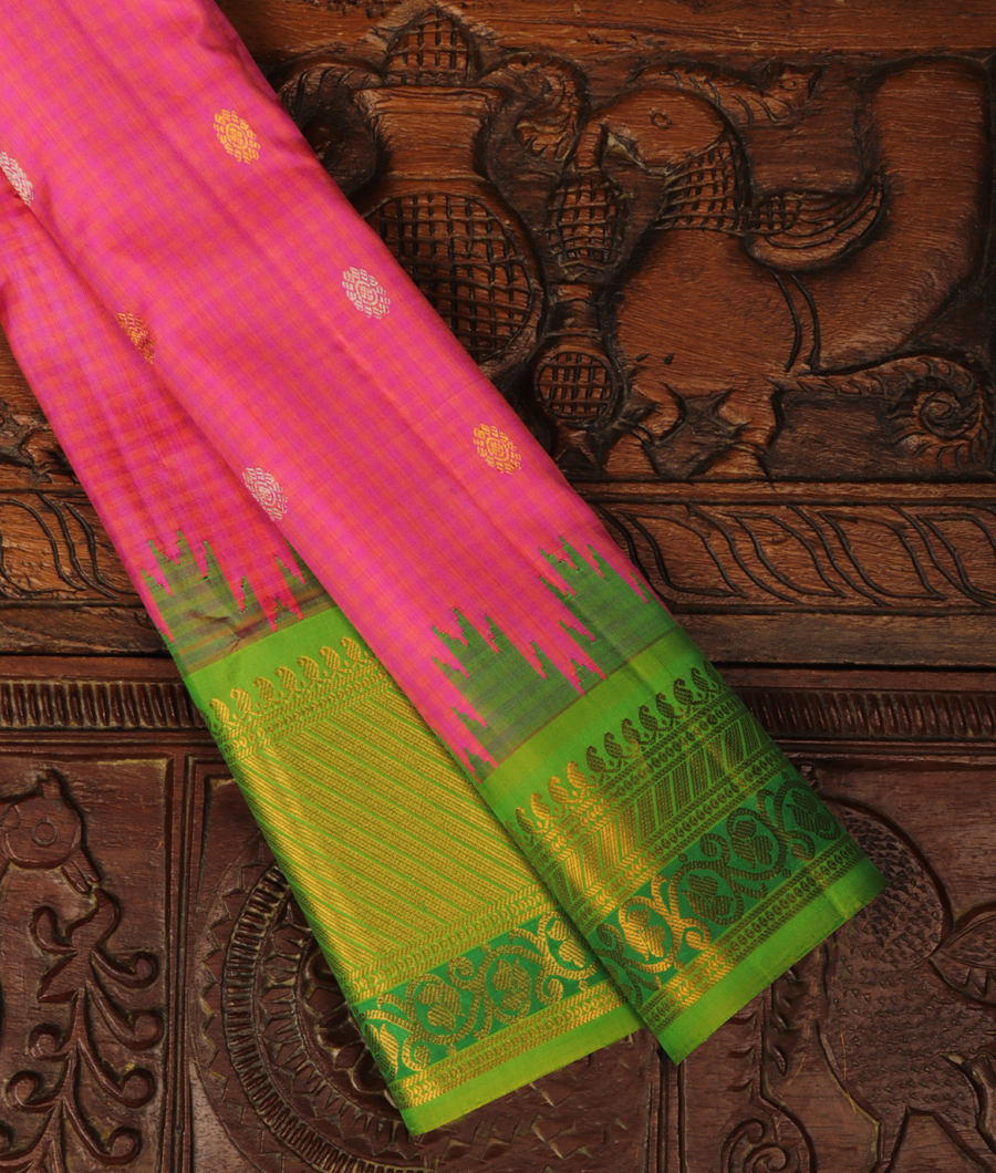 Pink Gadwal Silk Saree T277912-image