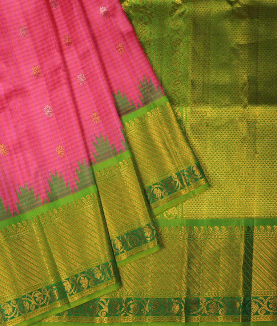Pink Gadwal Silk Saree T2779122