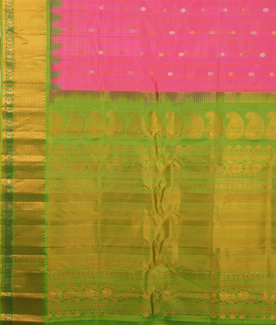 Pink Gadwal Silk Saree T2779124