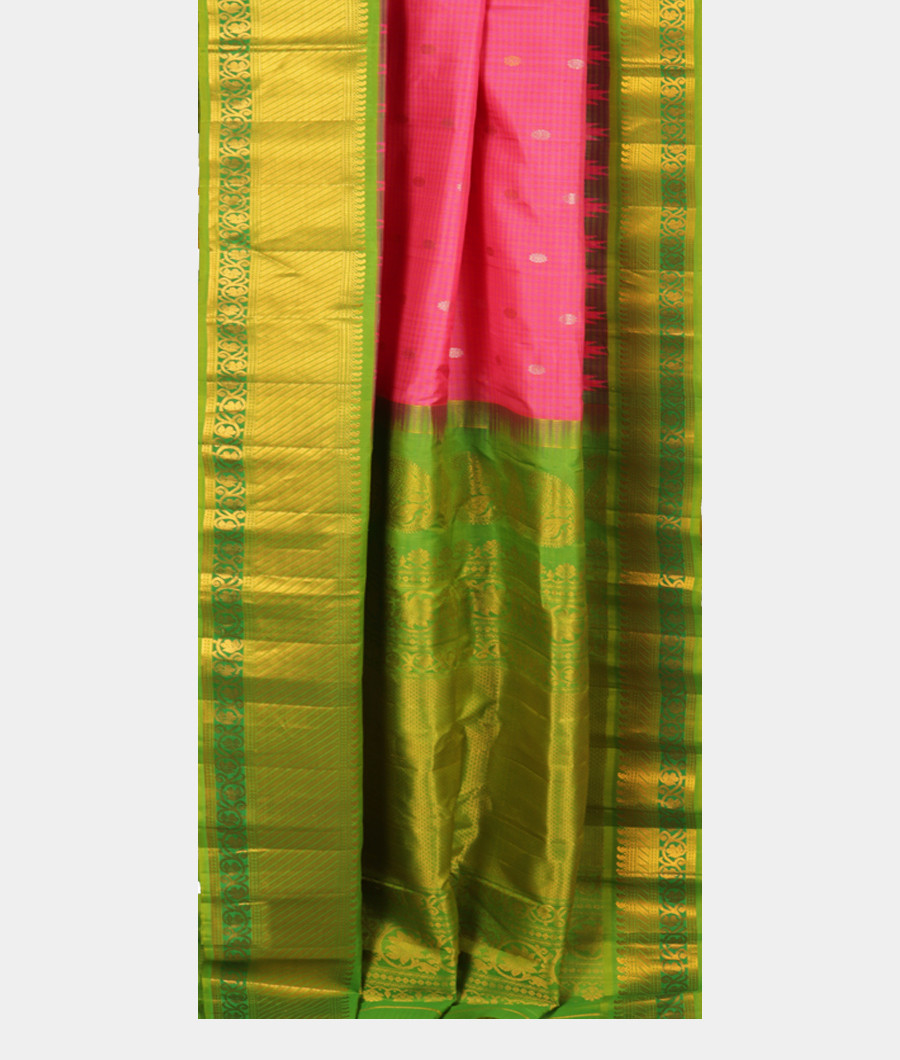 Pink Gadwal Silk Saree T2779125