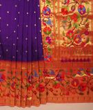 Violet Paithani Silk Saree T2564482