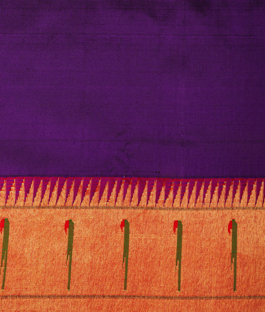 Violet Paithani Silk Saree T2564483