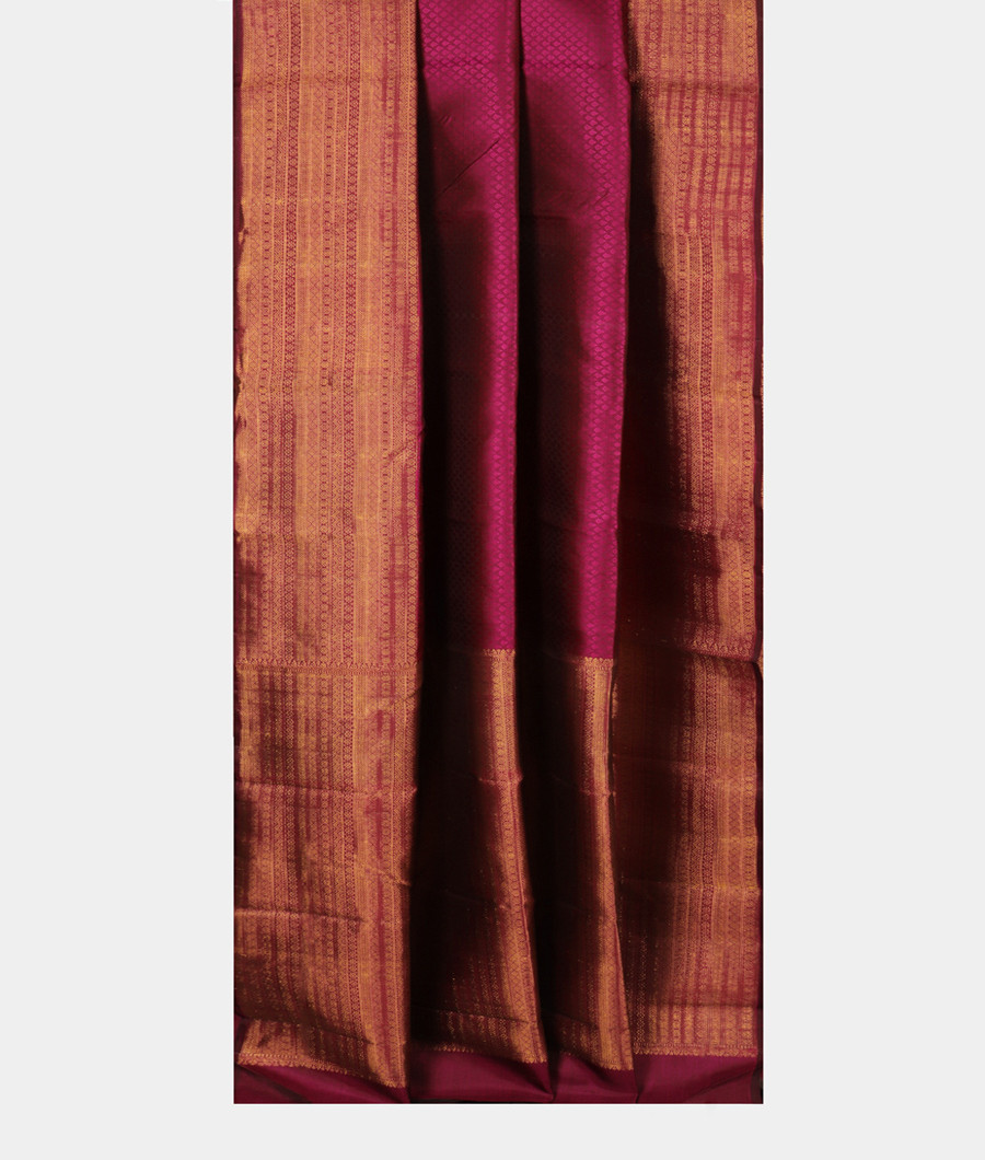 Purple Handwoven Kanjivaram Silk Saree T2925442