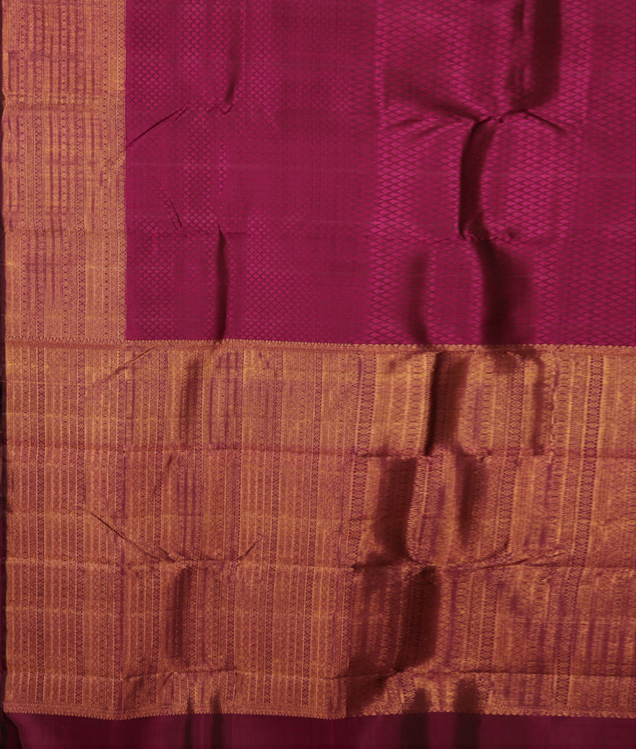 Purple Handwoven Kanjivaram Silk Saree T2925444