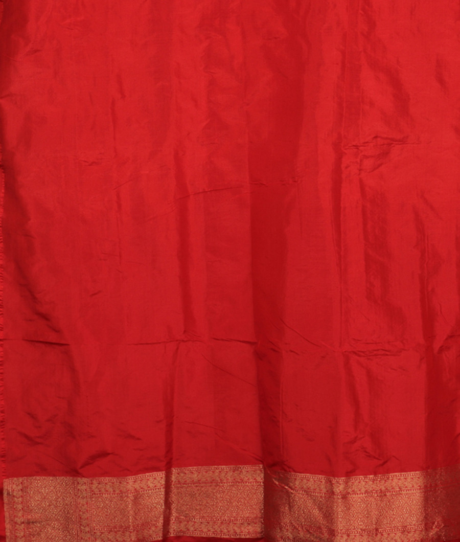Red Banaras Silk Saree T2913753