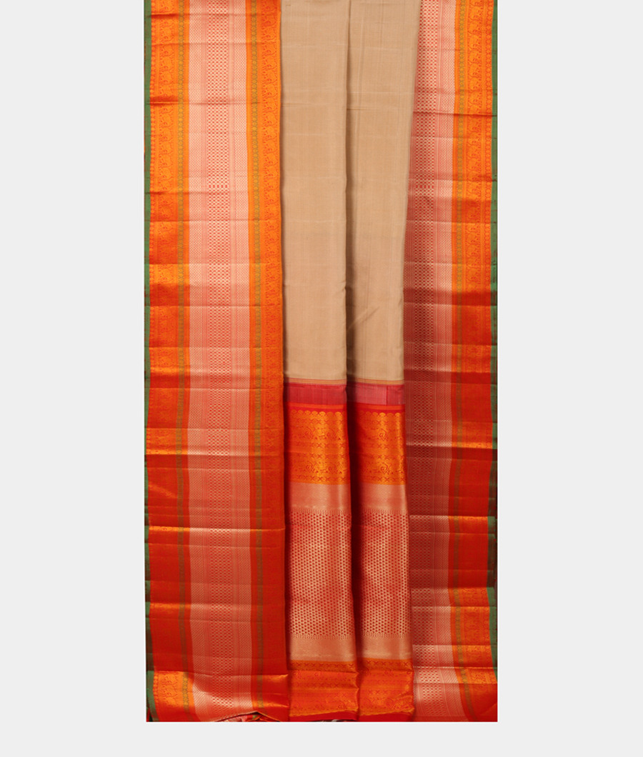Beige Handwoven Kanjivaram Silk Saree T2611652