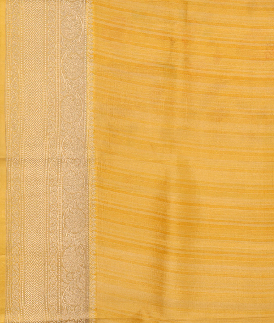 Yellow Banaras Kathan Silk Saree  T2719763