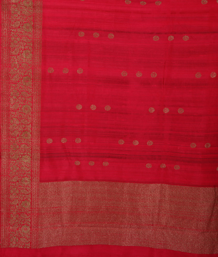 Magenta Banaras Tussar Saree T2842604