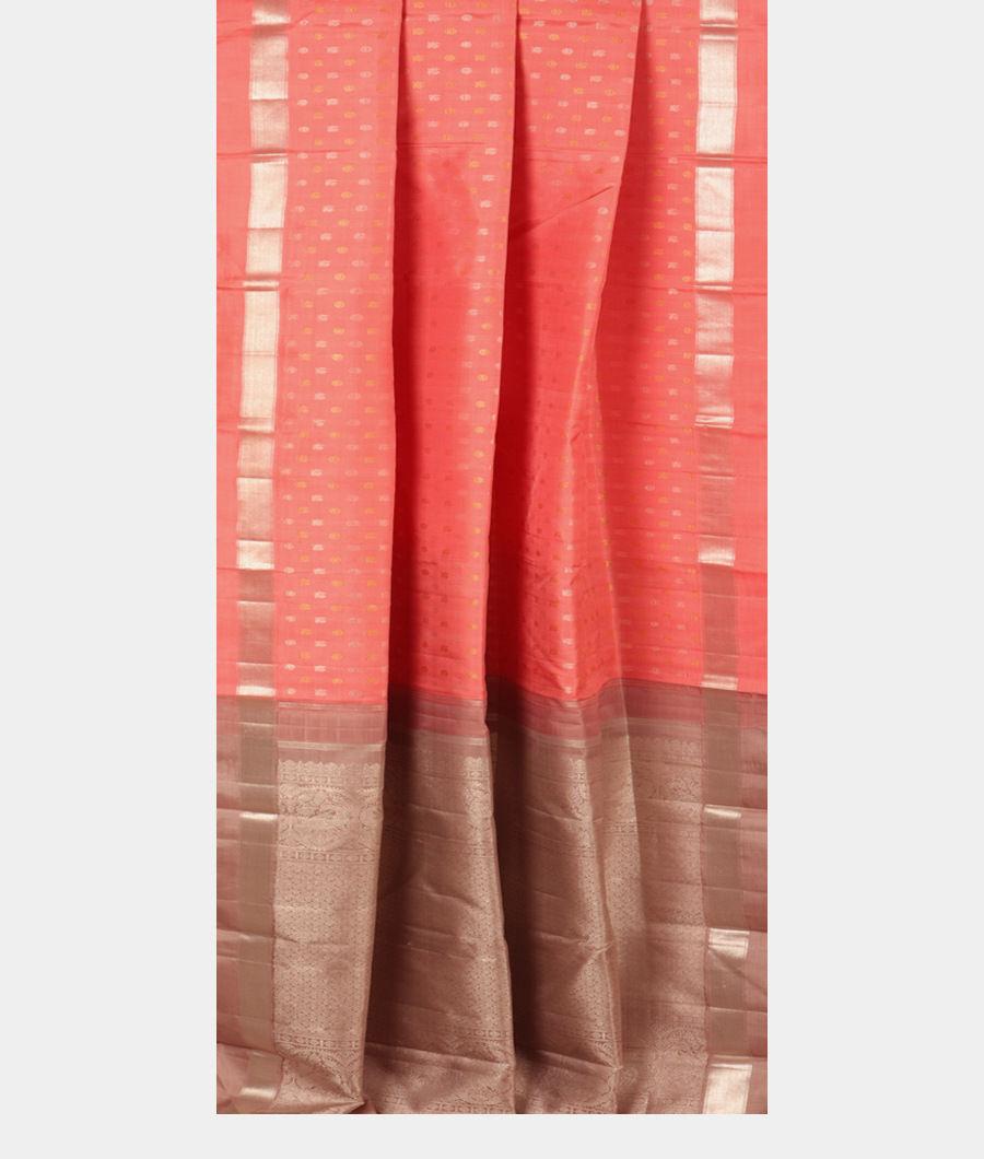 Peach Handwoven Kanjivaram Silk Saree T2860092