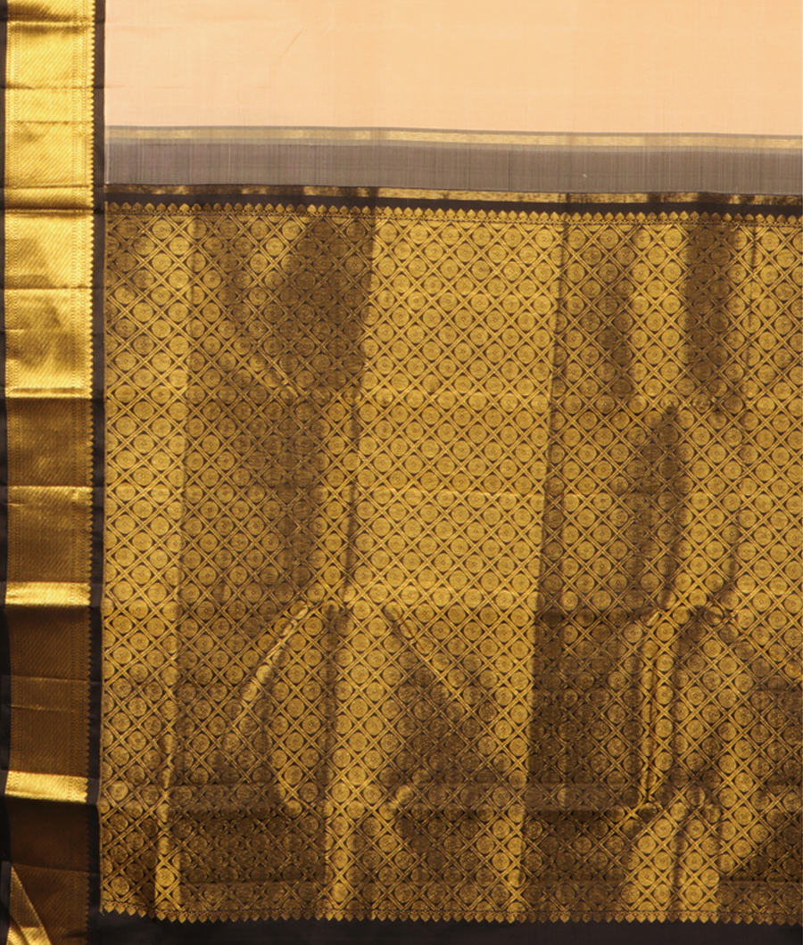 Cream Handwoven Kanjivaram Silk Saree T2299954