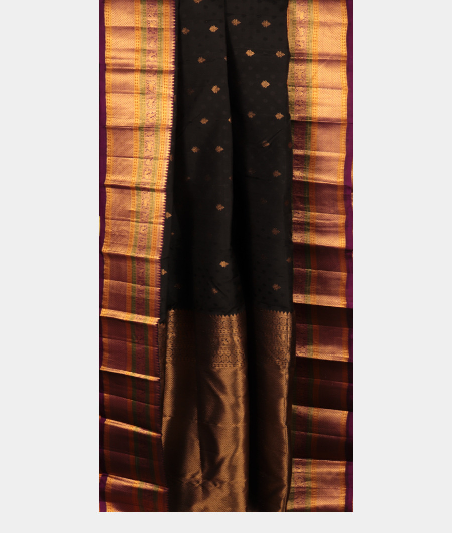Black Soft Silk Saree T2870282
