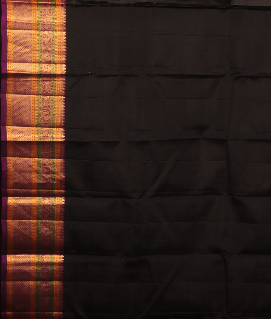 Black Soft Silk Saree T2870283