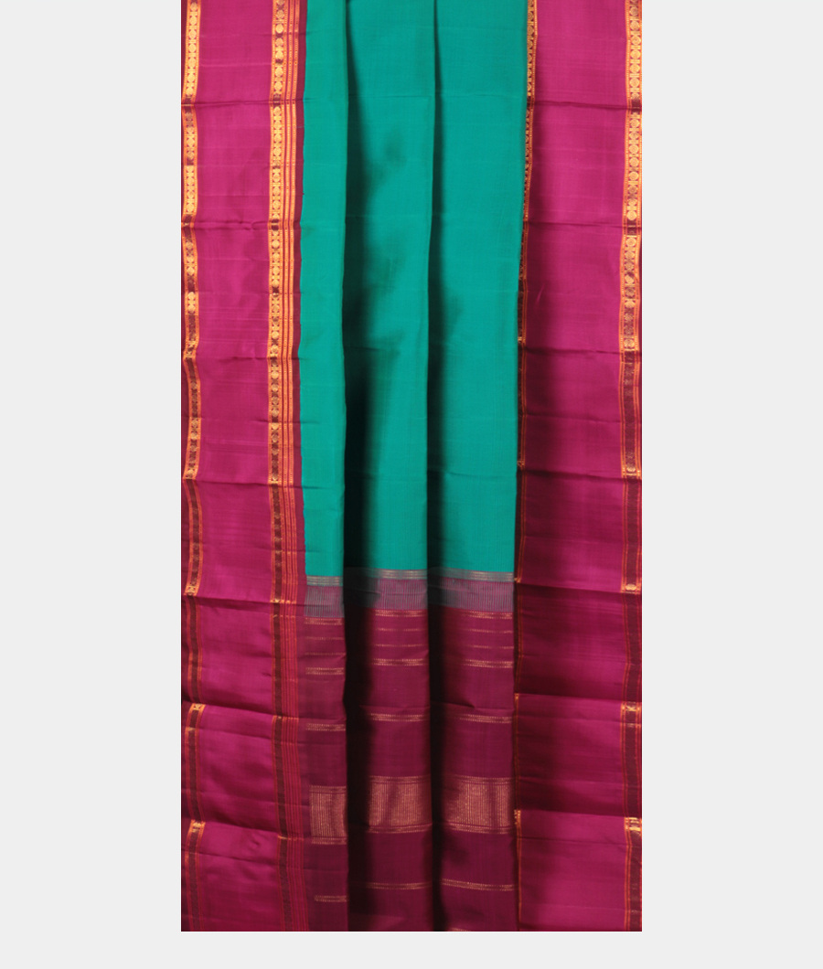 Peacock Blue Handwoven Kanjivaram Silk Saree T2847082