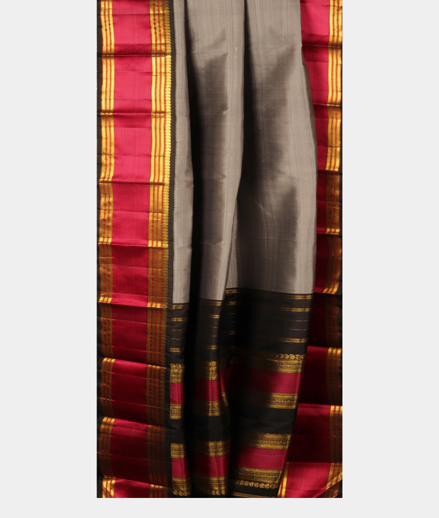 Grey Handwoven Kanjivaram Silk Saree T2712152