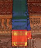 Peacock Blue Handwoven Kanjivaram Silk Saree  T2664701