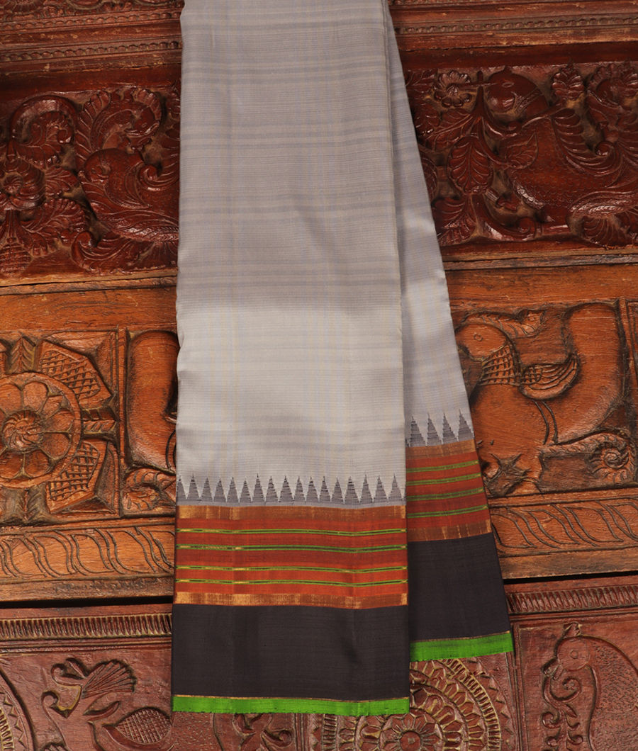Light Grey Handwoven Kanjivaram Silk Saree T238691-image
