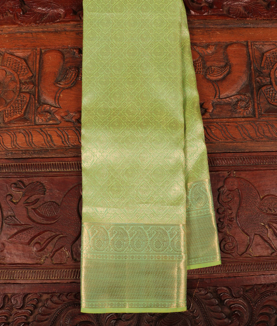 Green Handwoven Kanjivaram Silk Saree T285043-image