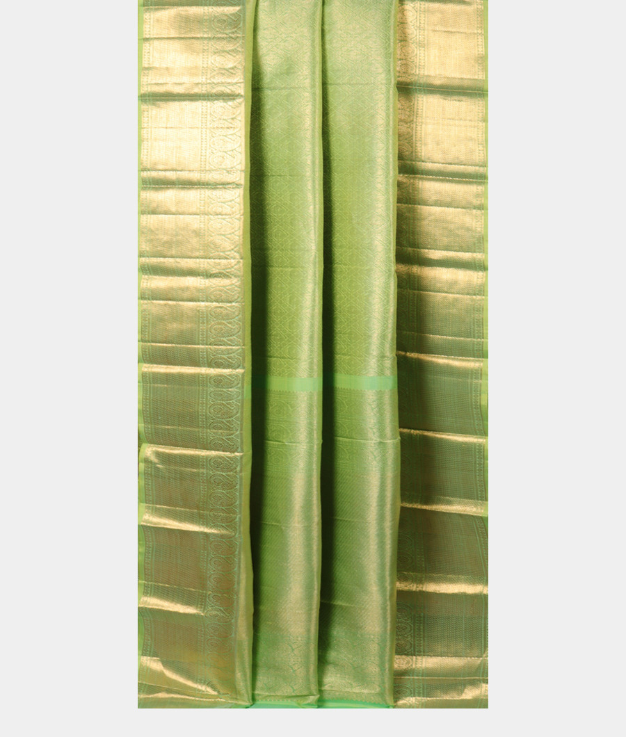 Green Handwoven Kanjivaram Silk Saree T2850432