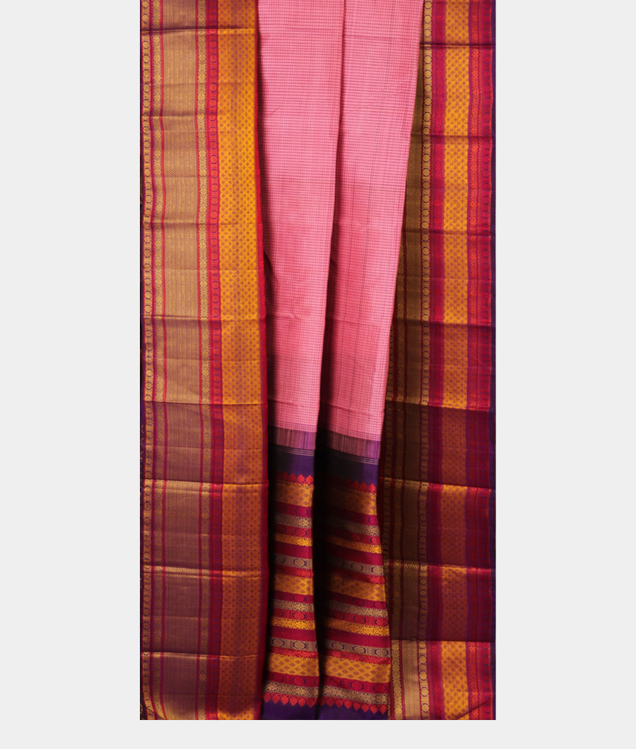 Pink Handwoven Kanjivaram Silk Saree T2846722