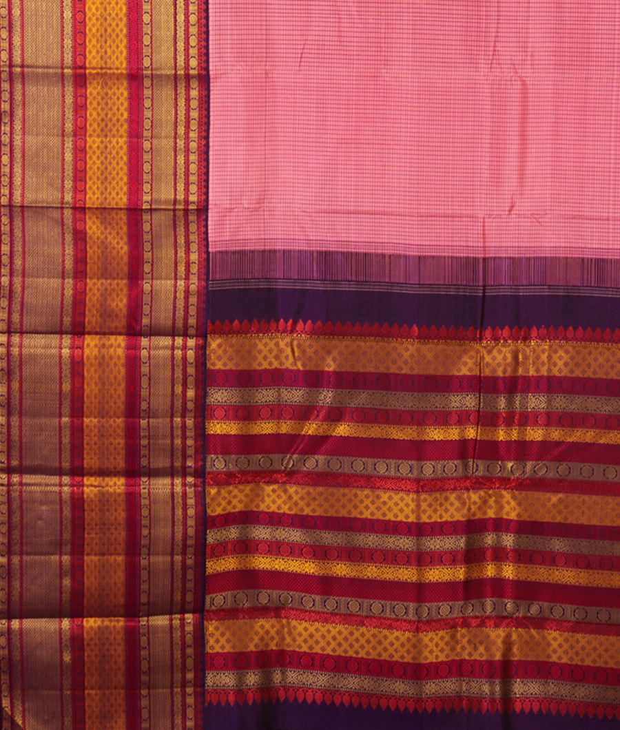 Pink Handwoven Kanjivaram Silk Saree T2846724
