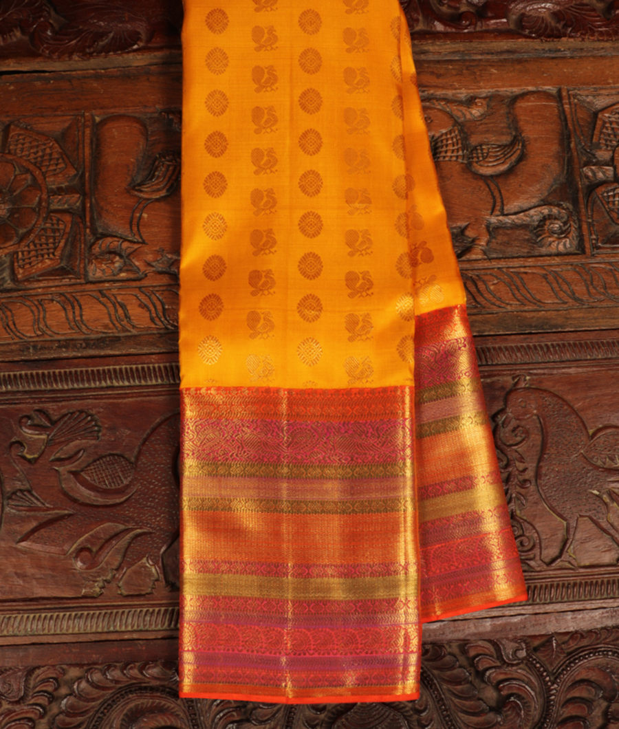 Yellow Handwoven Kanjivaram Silk Saree T263532-image