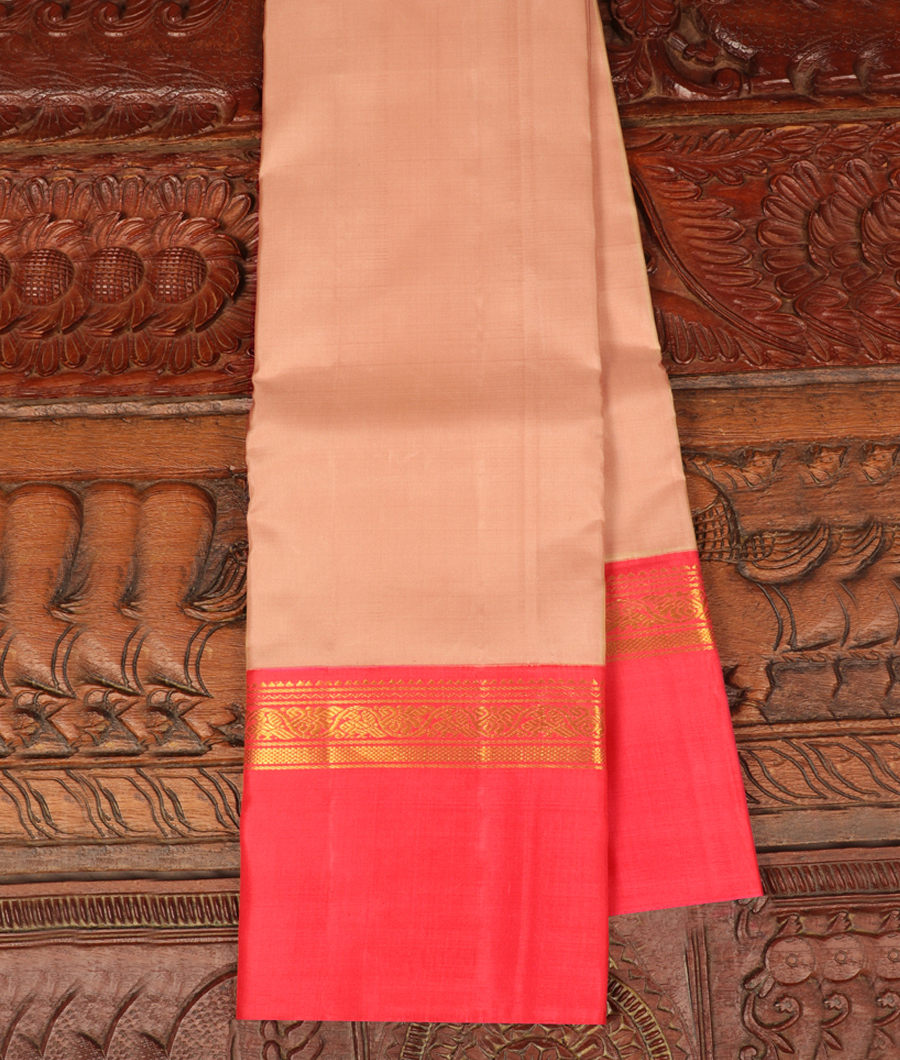 Beige Handwoven Kanjivaram Silk Saree T260640-image