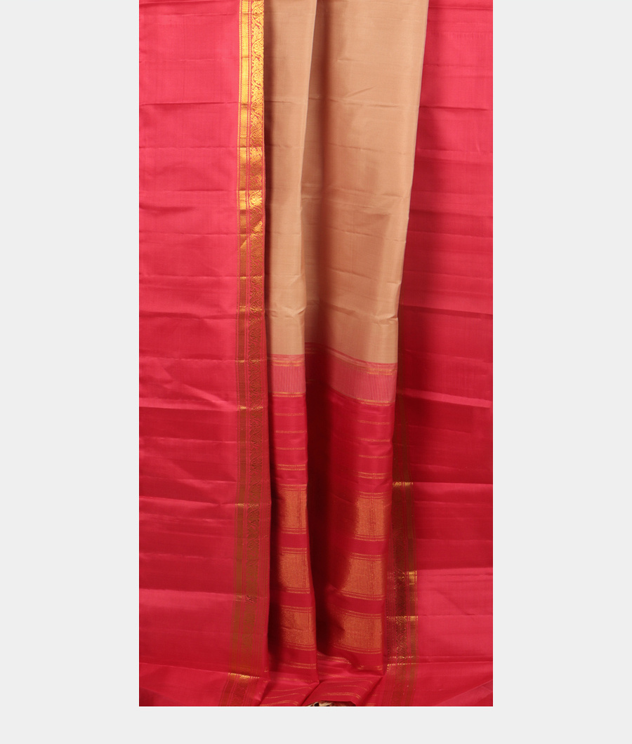 Beige Handwoven Kanjivaram Silk Saree T2606402