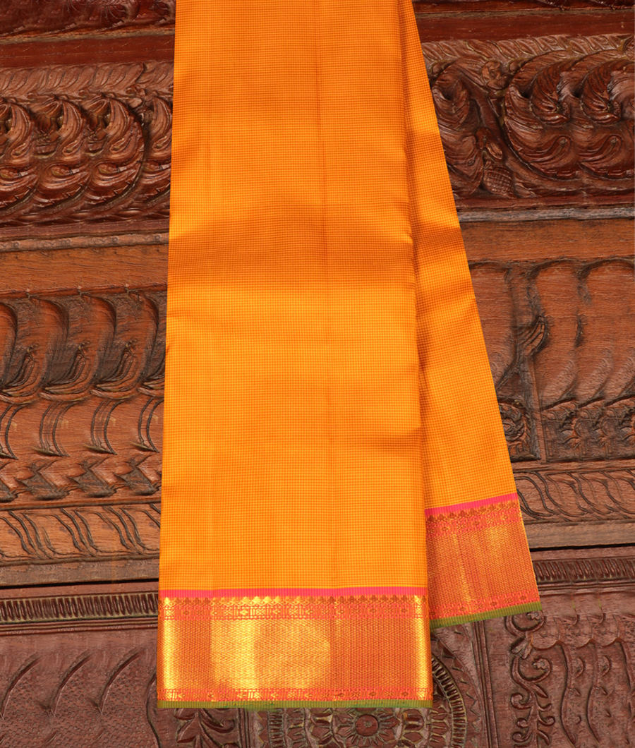 Yellow Handwoven Kanjivaram Silk Saree T257389-image