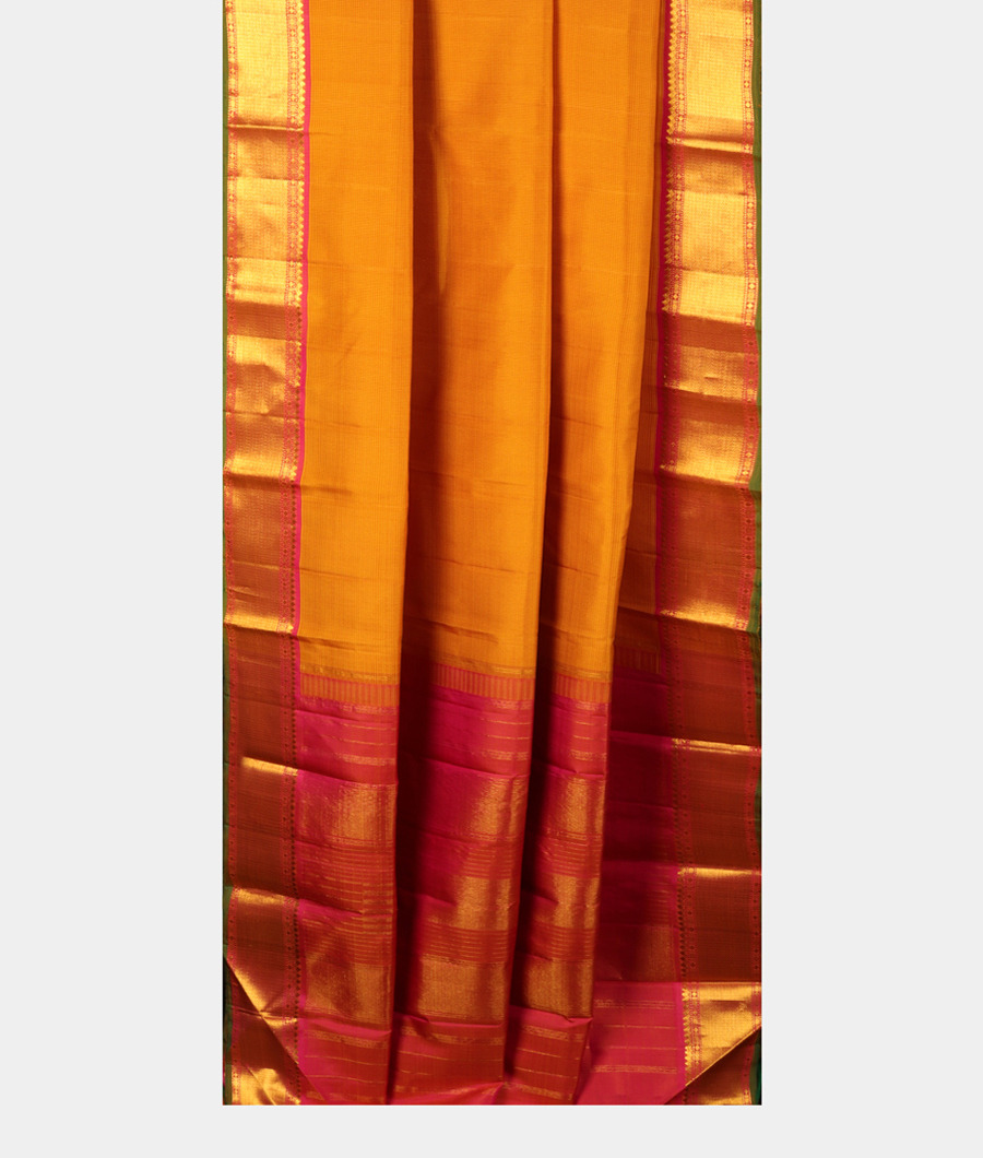Yellow Handwoven Kanjivaram Silk Saree T2573892