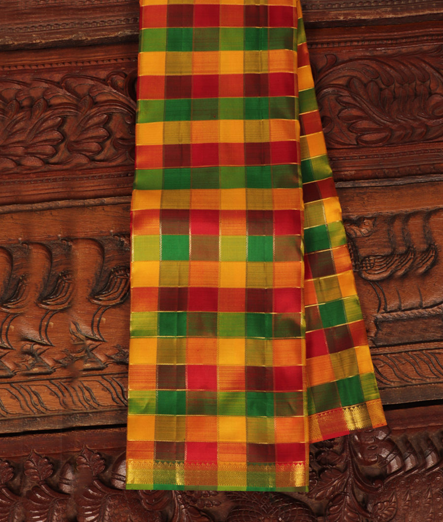 Multicolour Handwoven Kanjivaram Silk Saree T93230-image