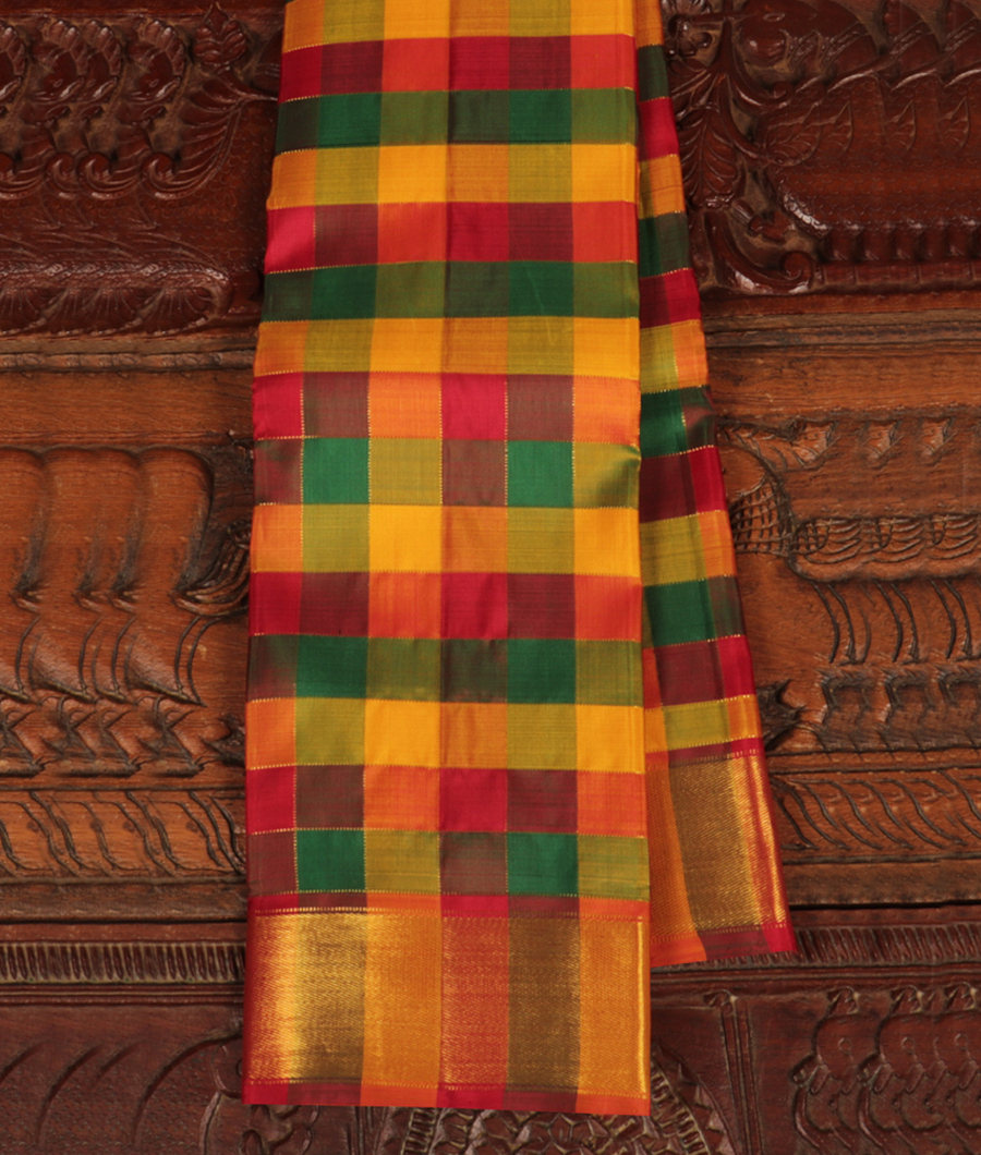 Multicolour Handwoven Kanjivaram Silk Saree T260600-image