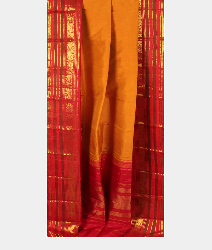 Yellow Handwoven Kanjivaram Silk Saree T2725492