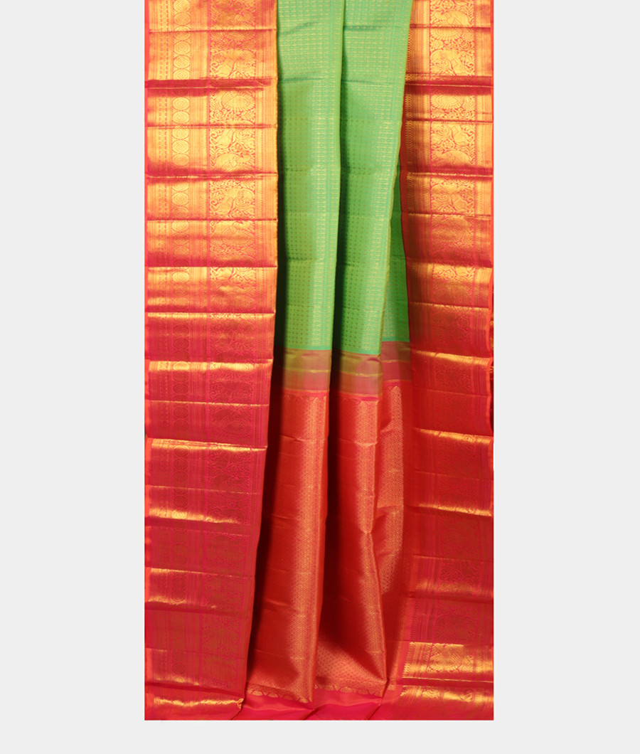 Green Handwoven Kanjivaram Silk Saree T2770812