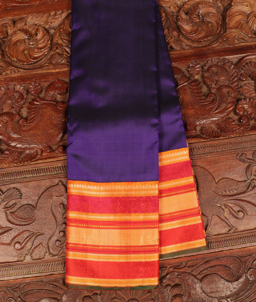 Blue Handwoven Kanjivaram Silk Saree T282572-image