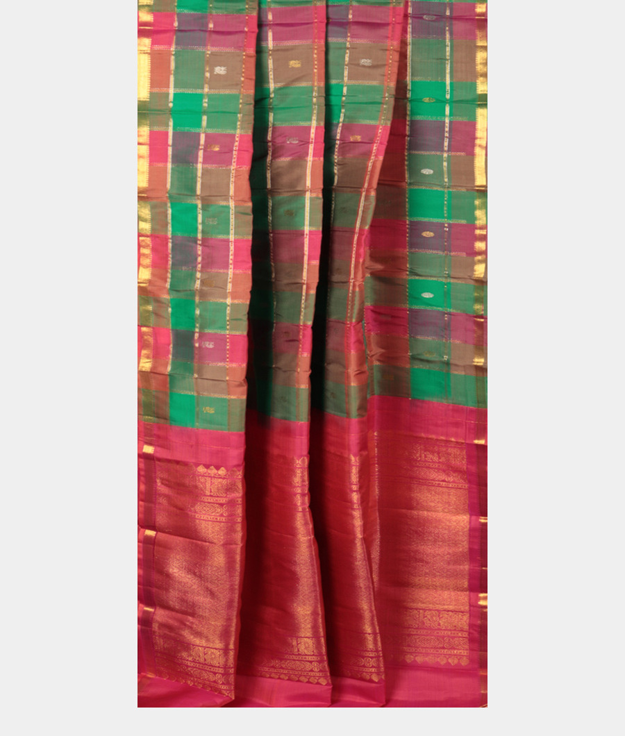Multicolour Handwoven Kanjivaram Silk Saree T2910632