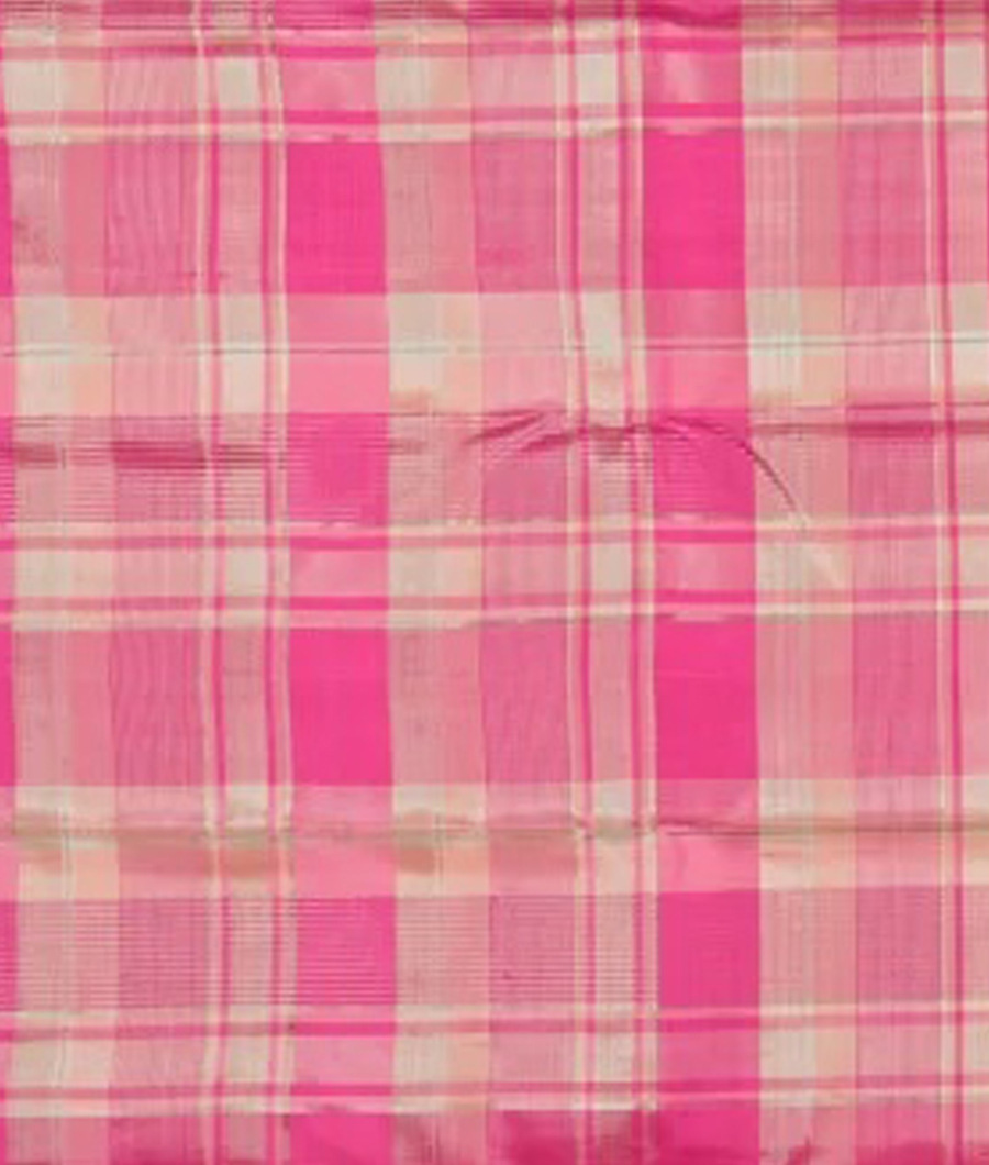 White Linen Kanjivaram Silk Saree T1095033