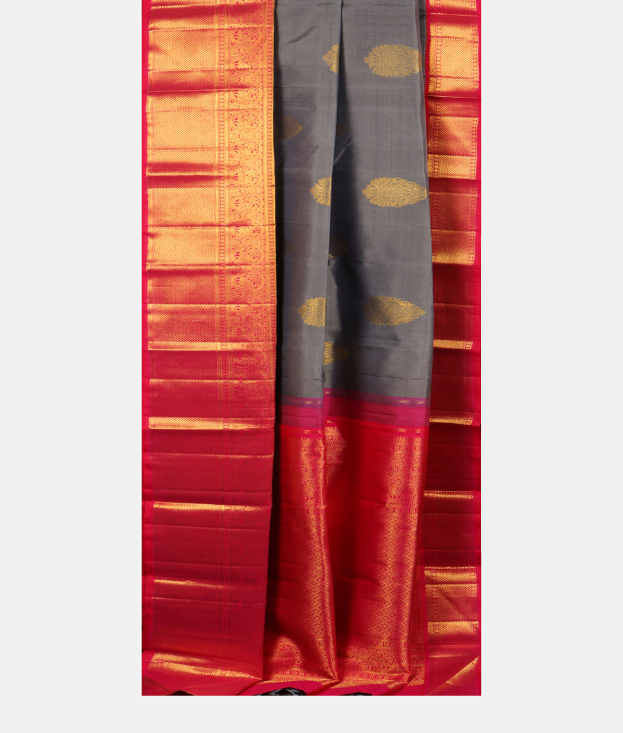 Grey Handwoven Kanjivaram Silk Saree T2882472